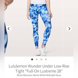 Lululemon wonder under 28”
